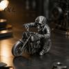 Крутая статуэтка скелета, 3D-печатный череп, статуэтка байкера на мотоцикле, готическая фигурка для декора приборной панели автомобиля, скульптура мотоцикла, настольная