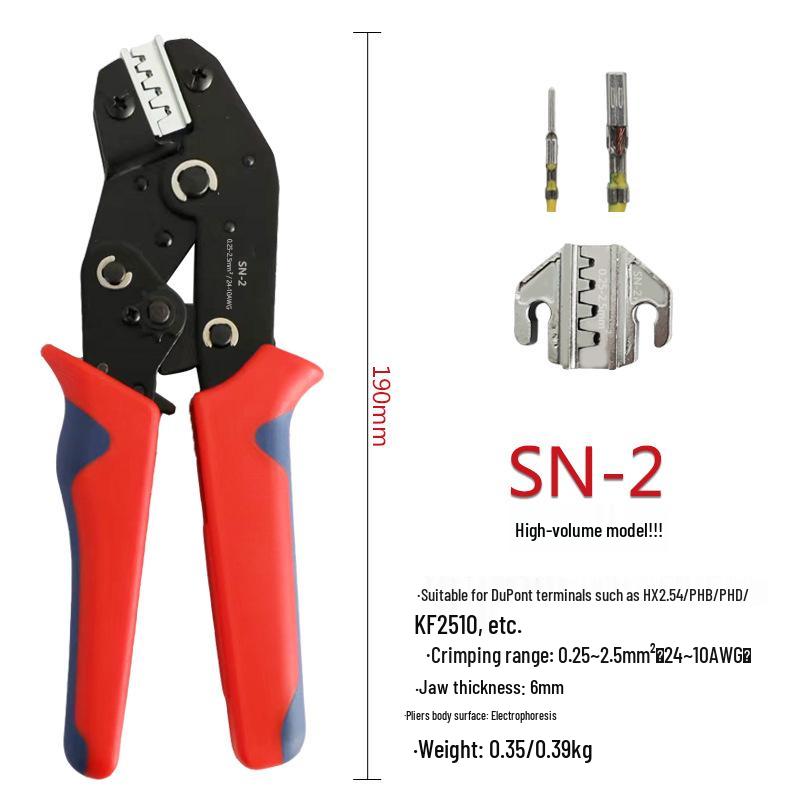 SN Multi-Function Ratchet Crimping Pliers for Spring and Bare Terminals
