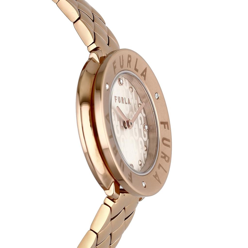 Часы FURLA ESSENTIAL Белый циферблат Нержавеющая сталь Кварцевые 30 мм Часы Ювелирный аксессуар WW00004021L3 Розовое золото [FURLA] Женские