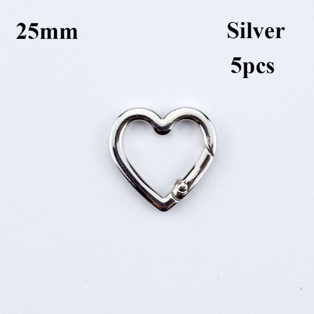 5pcs 22mm/25mm Carabiner Heart Bag Belt Buckle High Quality Push Trigger Purses Handbags Buckles