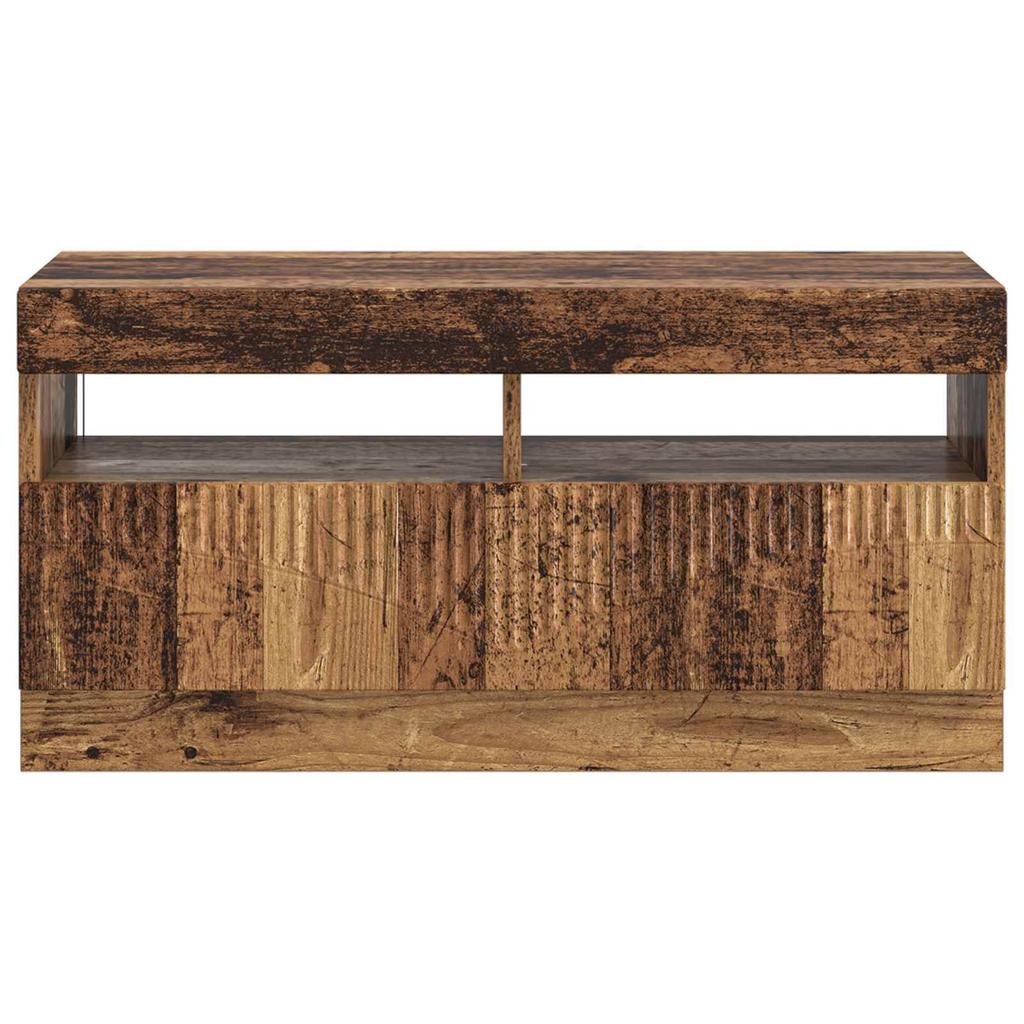 LED TV Cabinet Reclaimed Wood Engineered Wood