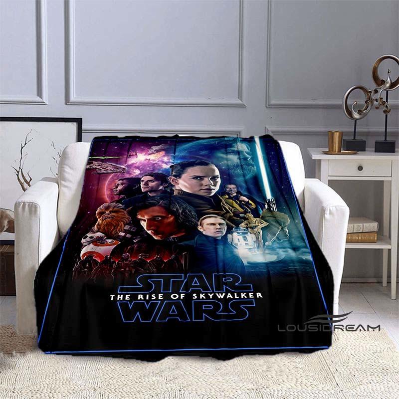 This Star Wars Cartoon Print Blanket Is Suitable for Use on Sofas, Beds, Travel, Camping, and Also Makes A Great Gift.
