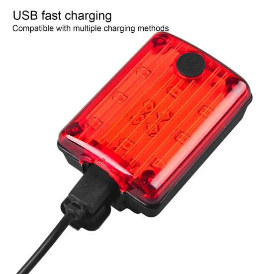 Задний фонарь для велосипеда USB перезаряжаемый водонепроницаемый ультра яркий светодиодный светильник Предупреждение о безопасности Детали велосипеда Съемный сигнал поворота Предупреждающий свет Аксессуары для велосипеда