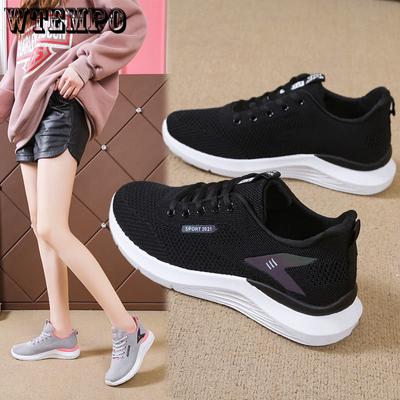 Кроссовки женские летние пеплум весенние сетчатые спортивные туфли женские дышащие туфли для мам