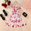 Детские повседневные комбинезоны для девочек, летние комбинезоны с милым цветочным узором