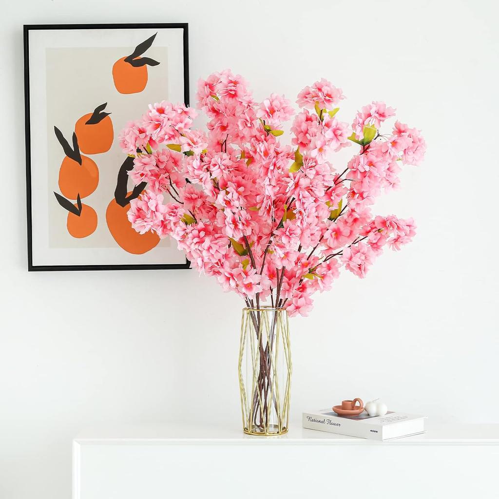 Букет искусственных цветов сакуры для садовой вечеринки, свадьбы, украшения для дома, декора комнаты, искусственные цветы, украшение для вазы на столе
