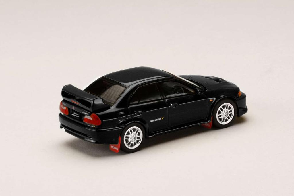 Mitsubishi Lancer GSR Evolution 5 1998 Pyrenees Black with Mud Flap 1/64 (CP9A)