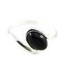 Artisan Silver Ring 'Jet Black Goddess' Black Silver (rhodium Plated) - 10x8 Mm