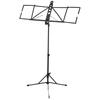 ARIA AMS-200 Aluminum Black Wide Music Stand with Dedicated Pouch