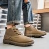 Модная мужская обувь до щиколотки, коричневые короткие ботинки, роскошная обувь, разработанная для пилотов, прочная конструкция, модная обувь на плоской подошве, идеально подходящая для городов