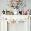 Easter Bunny Carrot Wreath Pendant Spring Decorative Garland