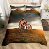 Комплект постельного белья для мотоцикла Dirt Bike, комплект постельного белья Extreme Sports, одеяло для мотокросса, покрывало Cool Motorcycle, покрывало Queen Size