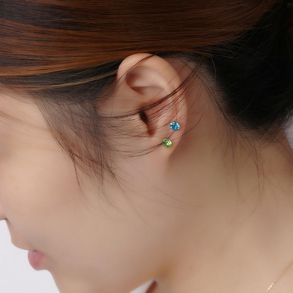 20 Pairs/40 Pcs Charming Earring Clear Crystal Colorful Crystal Jewelry Ear studs Rhinestone
