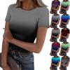 Женская узкая футболка, модный повседневный свитер с круглым вырезом и коротким рукавом