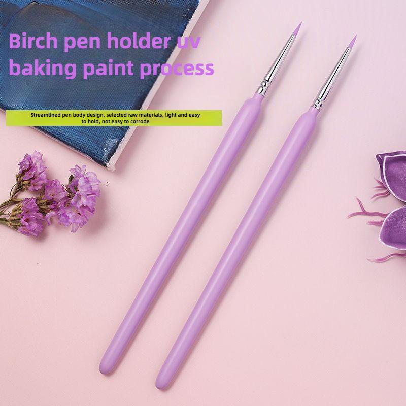 2 Pcs Set DIY Digital Oil Painting Watercolor Pen Acrylic Paint Special Coloring Pen Flat Coating Hook Line Pen Painting Brush