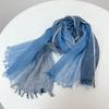 New Purle Linen Blue Scarf Striped Men's Business Casual Dcorative Scarf