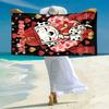 1PC Custom Name Firefighter Puppy Love Beach Towel Highly Absorbent And Sand-Resistant Towel for Swimming, Pool, Yoga, And Travel Lightweight