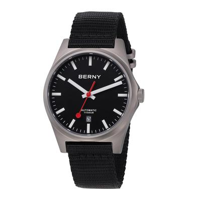 Часы BERNY Titanium, механические, автоматические, железнодорожные, водонепроницаемые, с календарем, дополненной реальностью, сапфировое стекло