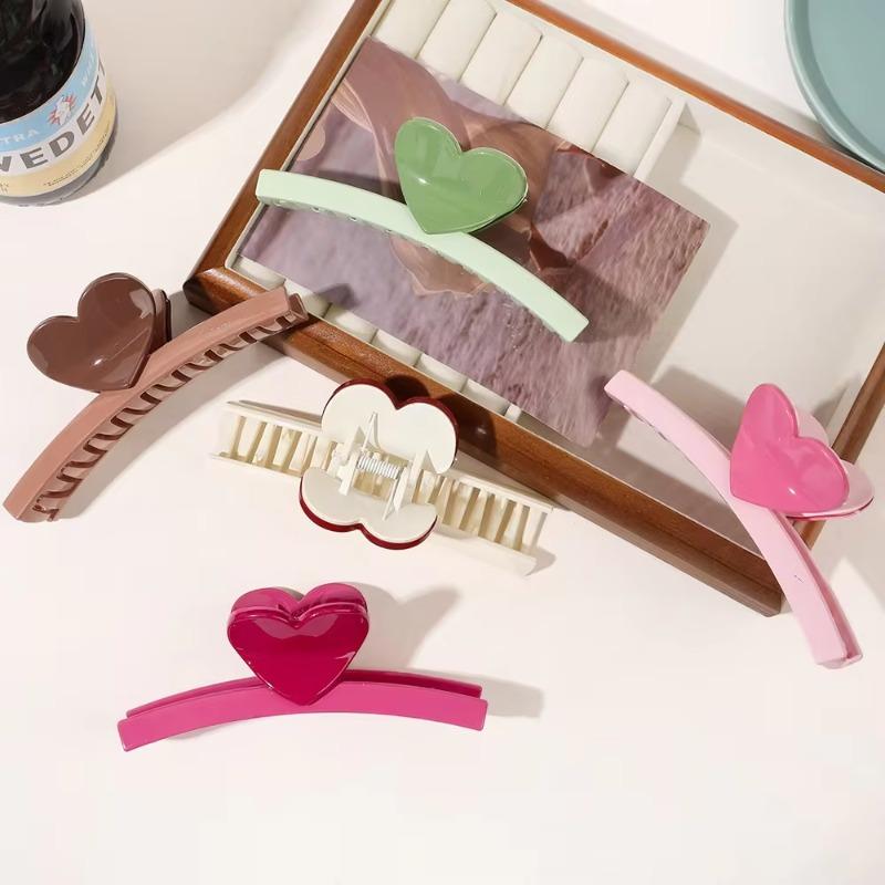 Простой Шик Дофаминовый Цвет Пластиковый Зажим-Краб для Волос Корейский Аллигатор 5.1" Захват Краб Акула Зажим Аксессуары для Густых Волос Головной Убор