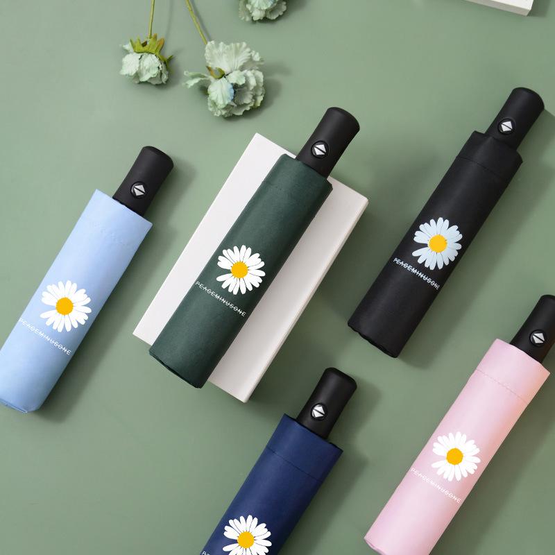 Sales of Automatic Folding Umbrellas Vinyl Umbrellas Sunscreen UV Protection Sun Umbrella Brush