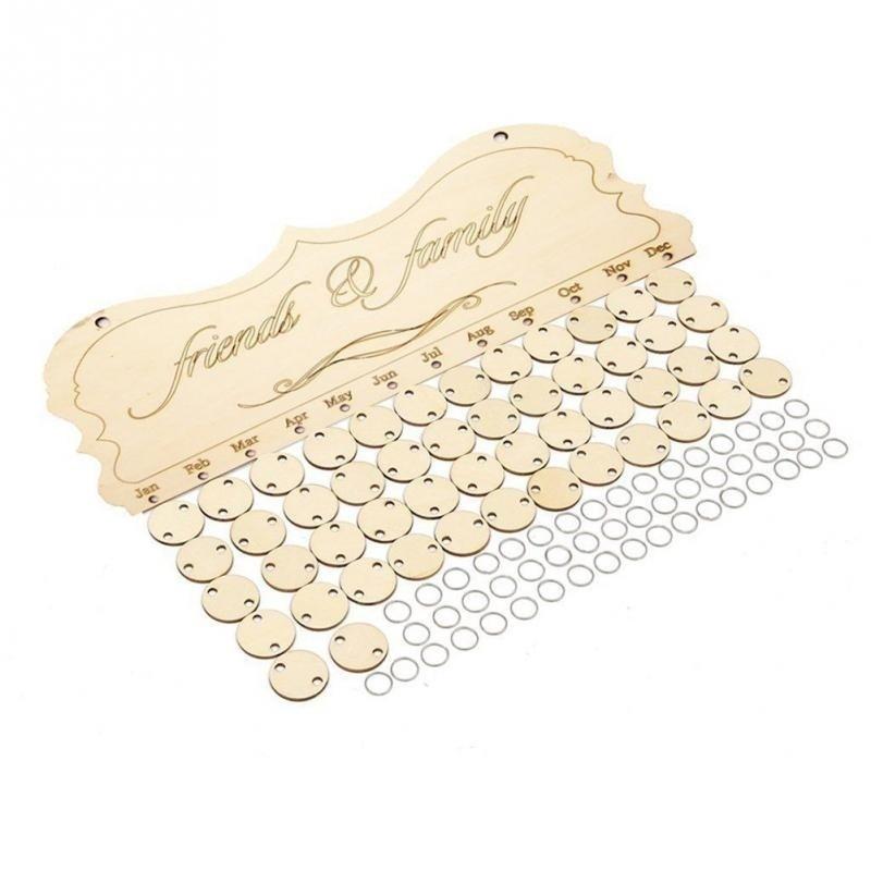 New DIY Calendar Wood Family And Friends Calendar Reminder Event Board Children Development Toys