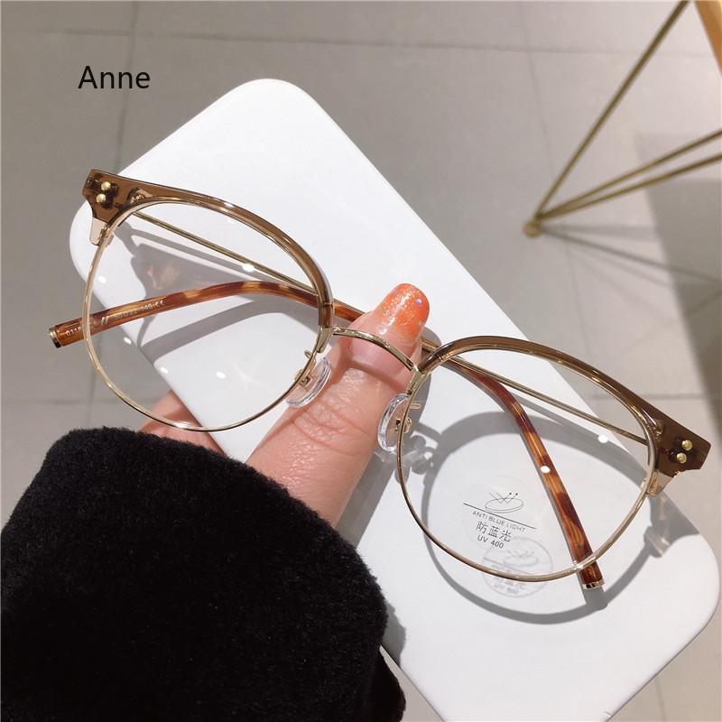 Round Myopia Glasses Men Women Clear Lens Prescription Eyeglasses Fashion Anti-Blue Ray Vintage Retro Diopter Eyewear 0 To -4.0