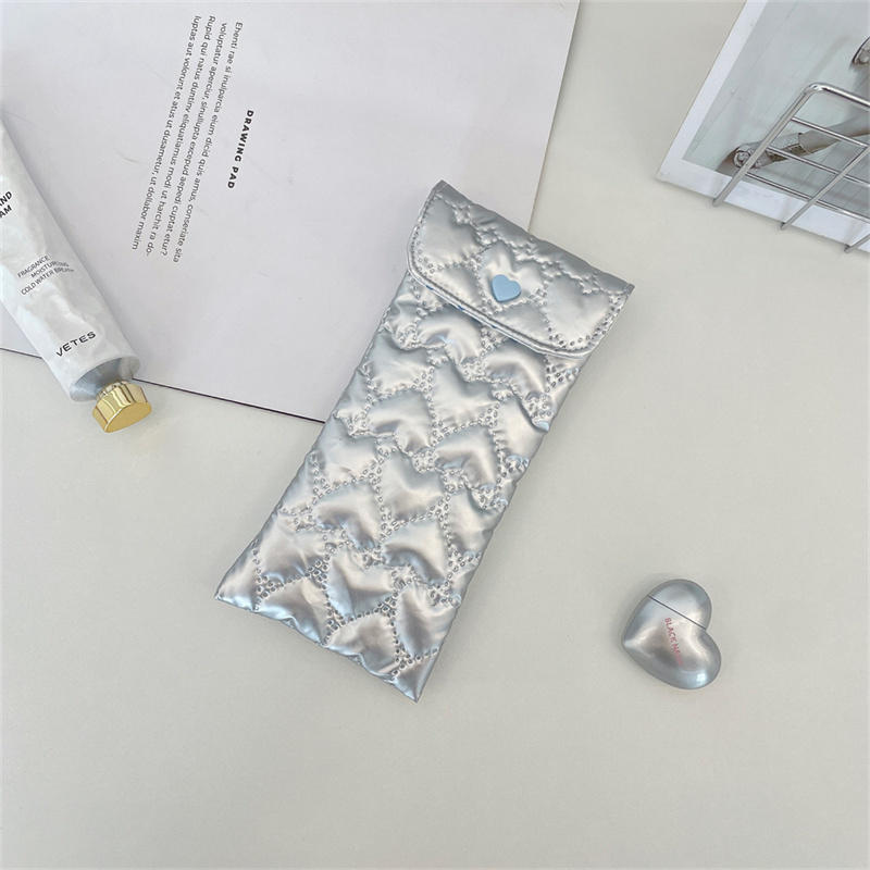 Портативный чехол для очков с бантиком и сердечком, чехол для очков для чтения, мягкий дорожный чехол от царапин для солнцезащитных очков для женщин и мужчин