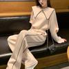 Женский облегающий костюм-свитшот в корейском стиле - Осенняя мода, повседневный костюм-двойка