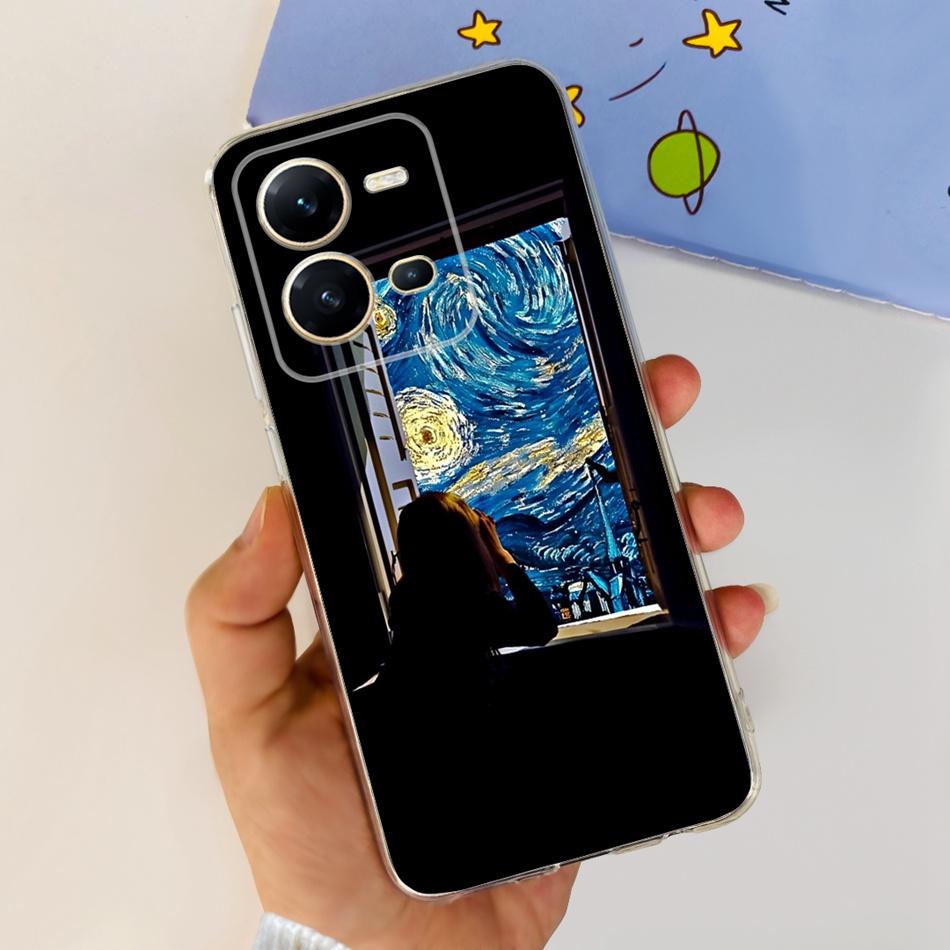 Чехол для Vivo V25 5G Vivo V25e 4G VivoV25 V 25 25E V2202 V2201 Модный Крутой Рисунок Мягкий Силикон ТПУ Чехлы для Телефона