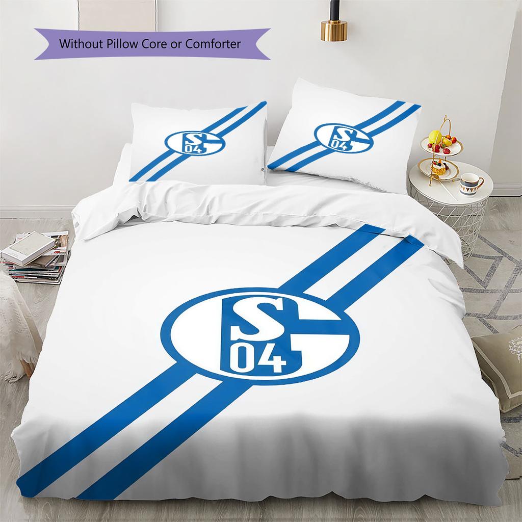 Schalke Bedding Quilt Set Quilt Cover Pillowcase Home Decoration Birthday Gift (1 * duvet cover + 2 * pillowcase, without core)