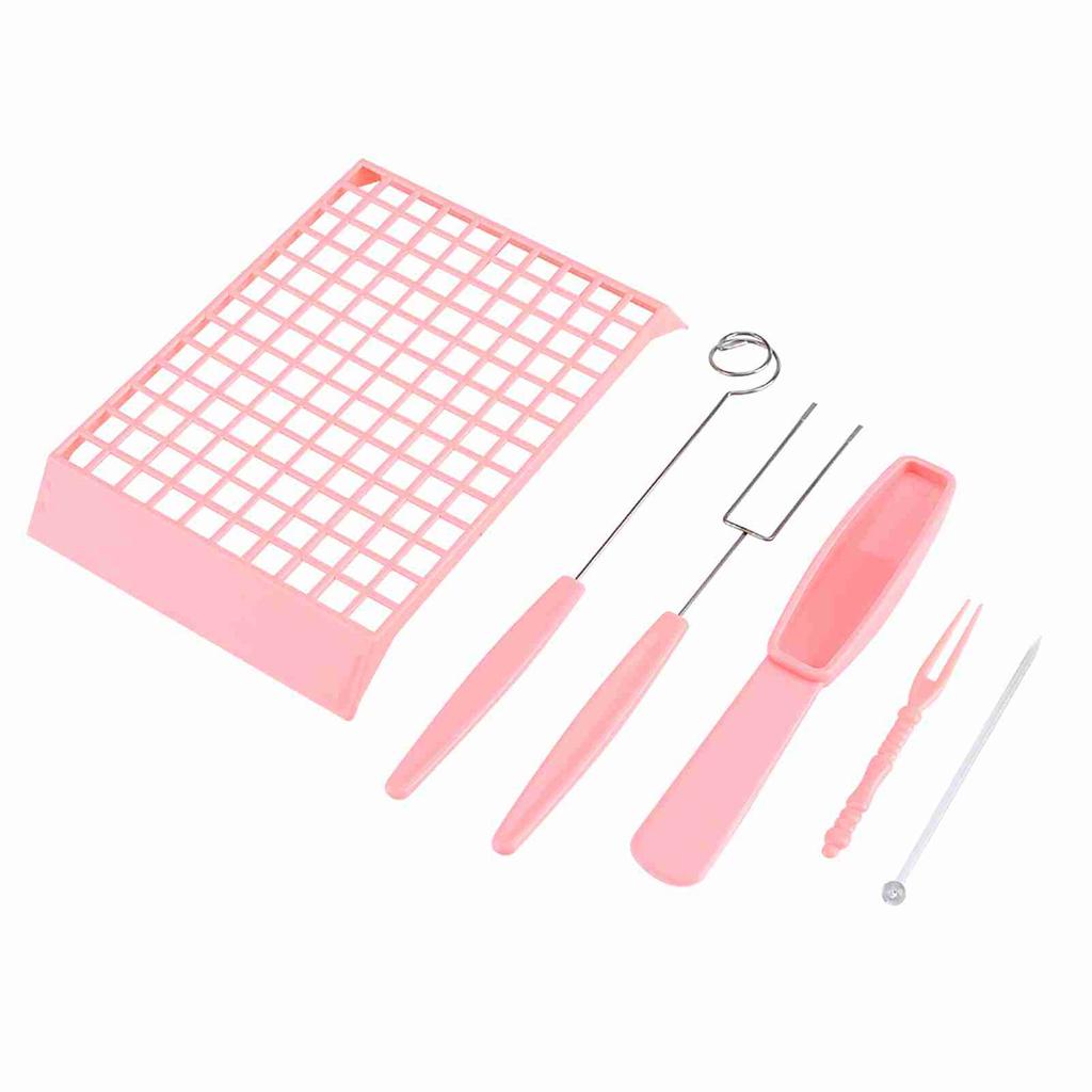 Electric Chocolate Melting Pot Melter NaMachine Kitchen Tool with Mould Set (Pink)