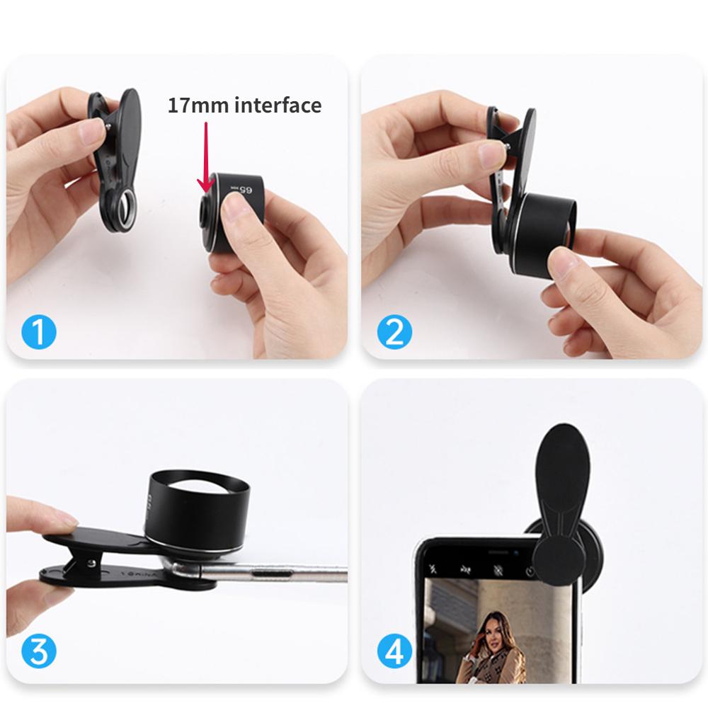 Smartphone Lens 10x Macro 65mm Portrait 170° Fisheye 16mm Ultra-Wide Angle Lens For Cell Phone IPhone 15 14 13 X Pro Max Samsung