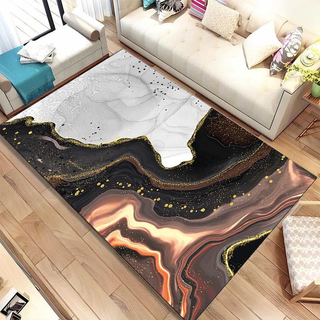 Цвет золотого скандинавского мрамора, великолепный коврик, большой ковер, ковер для дома, гостиной, спальни, дивана, коврик для двери, декор, нескользящий напольный коврик