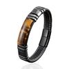 2026 Buckle Scalp Rope Jewelry Bracelet Personalized Men's Tiger's Eye Stone Bracelet Vintage Weave Leather Bracelet
