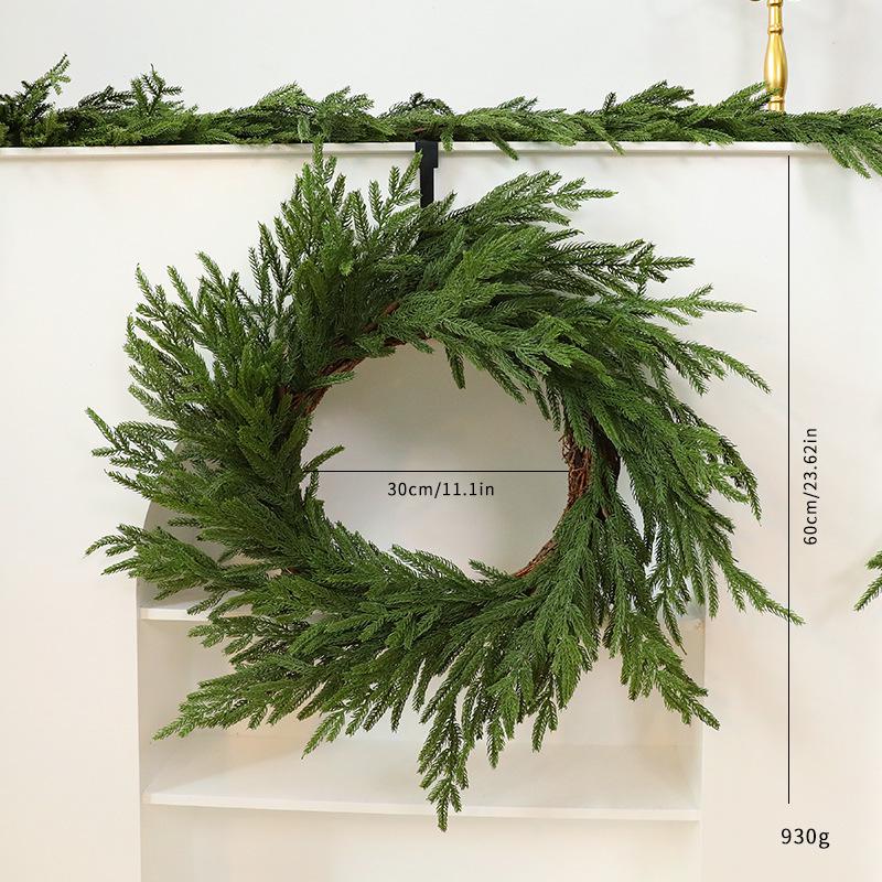 Christmas Wreath Hanging Decoration: Cypress Pine Fir with Fox Pine Detailing