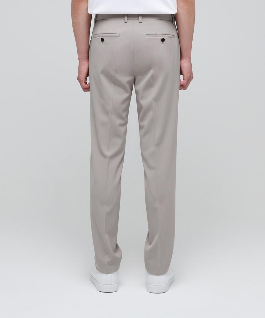 MUSINSA STANDARD Lightweight Tapered Hidden Elastic Waist Length Slacks [Light Beige]