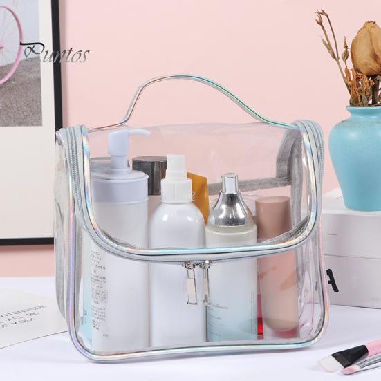 Cosmetic Bag Ins Style PVC Transparent Durable Waterproof Spacious Makeup Bag for Travel Storage Accessories