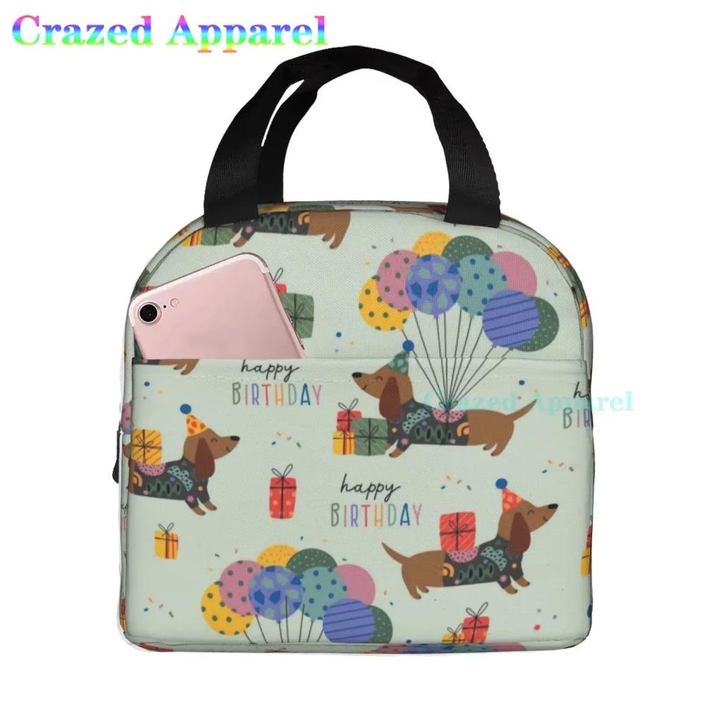 Ucsaxue Dogs I Love My Pet I Love Dachshund Lunch Bag Travel Box Work Bento Cooler Многоразовые сумки для пикника Изолированные сумки