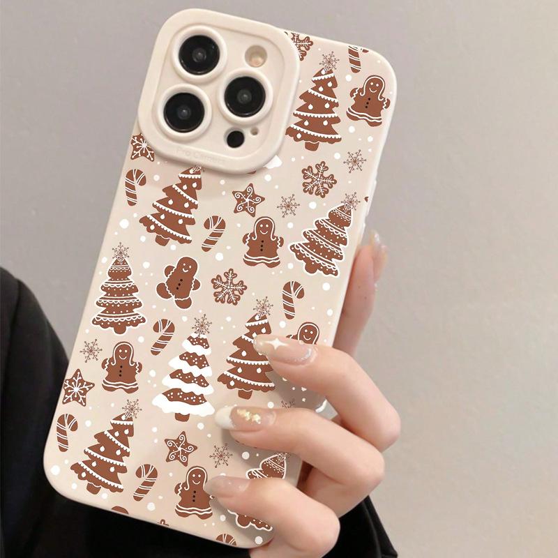 Christmas Tree Snowman Merry Christmas Phone Case For iPhone 16 15 14 Plus 13 12 11 Pro Max 16 Plus 8 7 SE Autumn Winter Gift Shockproof Soft Cover