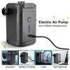 Портативный воздушный насос Беспроводной электрический воздушный компрессор Насос для накачивания и сдувания с 3 насадками и индикатором батареи