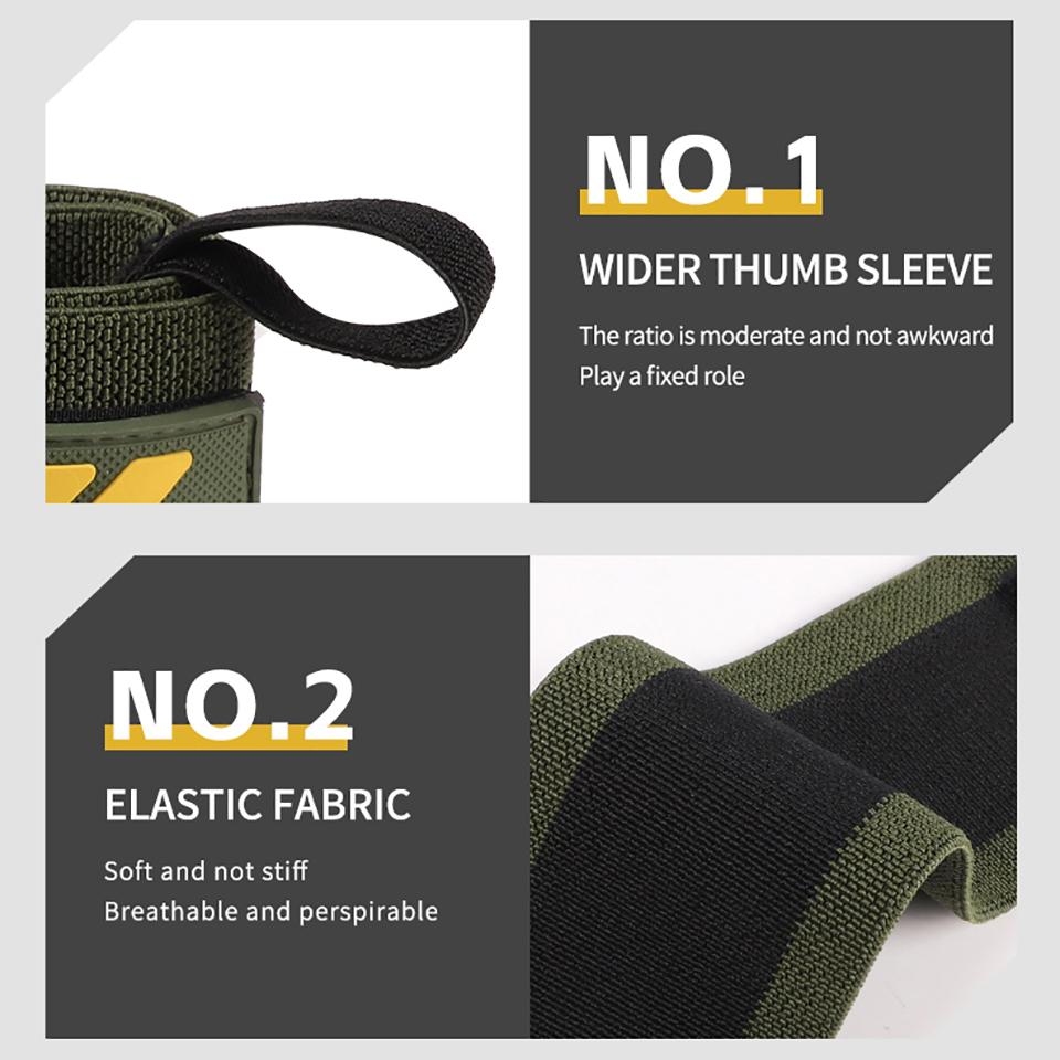 Gobygo 1Pair Wrap Around Wrist Wraps Joint Strain Pain Fitness Wrists Tendon Sheaths Sleeves Exercise Bench Press Weightlifting