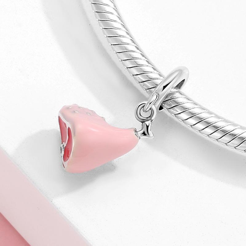 S925 стерлингового серебра эпоксидной смолы бисерный кулон банан морковь макарон браслет DIY аксессуары