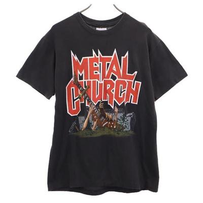 Винтажная футболка 90-х годов производства США METAL CHURCH WORLD TOUR 1991-1992 с коротким рукавом Мужская Б/У