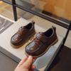 Обувь для малышей с мягкой подошвой, детская обувь из британской кожи, 1-3 года, детская весенняя обувь для мальчиков и девочек, мальчиков и мальчиков