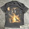 Boxer Dog Howling To The Moon T-Shirt Full Size Gift Funny