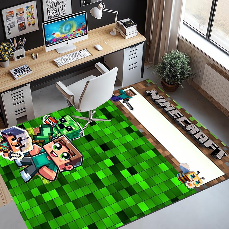 Коврик с узором Minecraft, Коврик для помещений/улицы, для пикника, игровой комнаты, спальни, офиса, гостиной, ковер для декора дома, подарок на день рождения