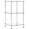 VidaXL 3-Tier Shelf Transparent 40x40x67 Cm Tempered Glass 249504