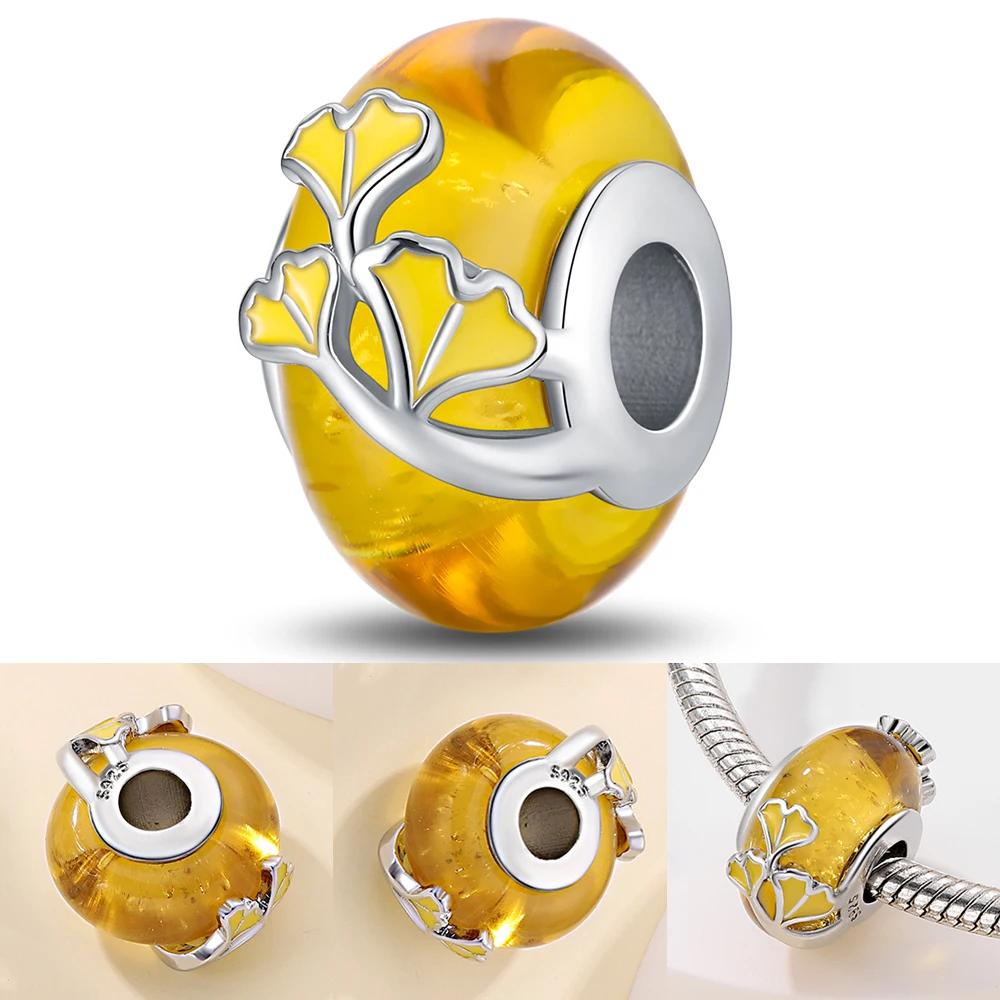 Новый Медный Красочный Цветок Муранское Стекло Шарм Подходит Оригинальный Браслет Ожерелье Сердце Муранское Стекло Сделай Сам Изысканные Ювелирные Изделия