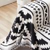 Boho Geometric Throw Blanket Chenille Sofa Towel Cover Both Sides Universal Four Seasons Simple Non Slip Sofa Cushion Cover