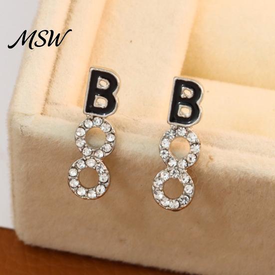 Comfortable Wear Holiday Ornaments 1 Pair Halloween BOO Earrings for Women, Sparkly Rhinestone Boo Black Dripping Letter Jewelry Stud Earrings,